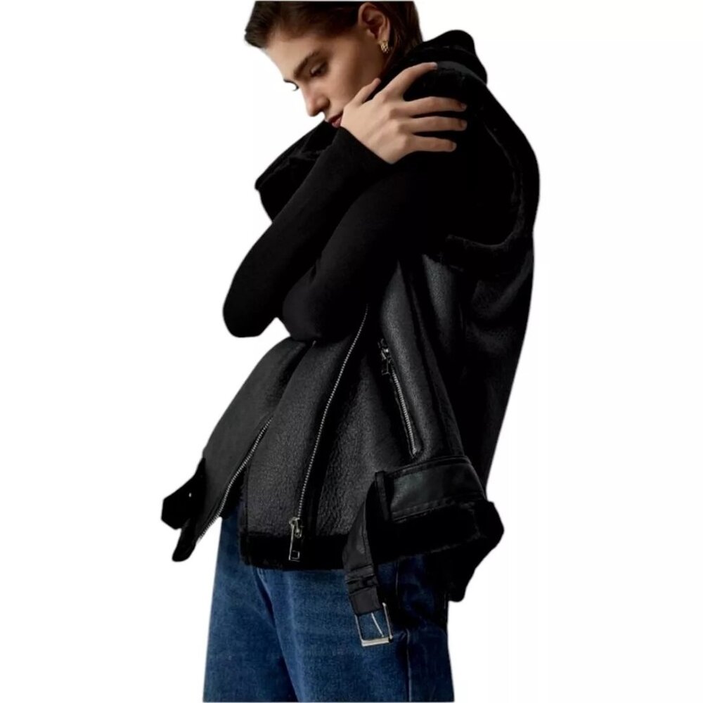House of Harlow 1960 Faux Suede Moto Vest - Picture 4 of 8